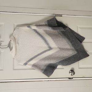 Old Navy x-small grey & cream poncho